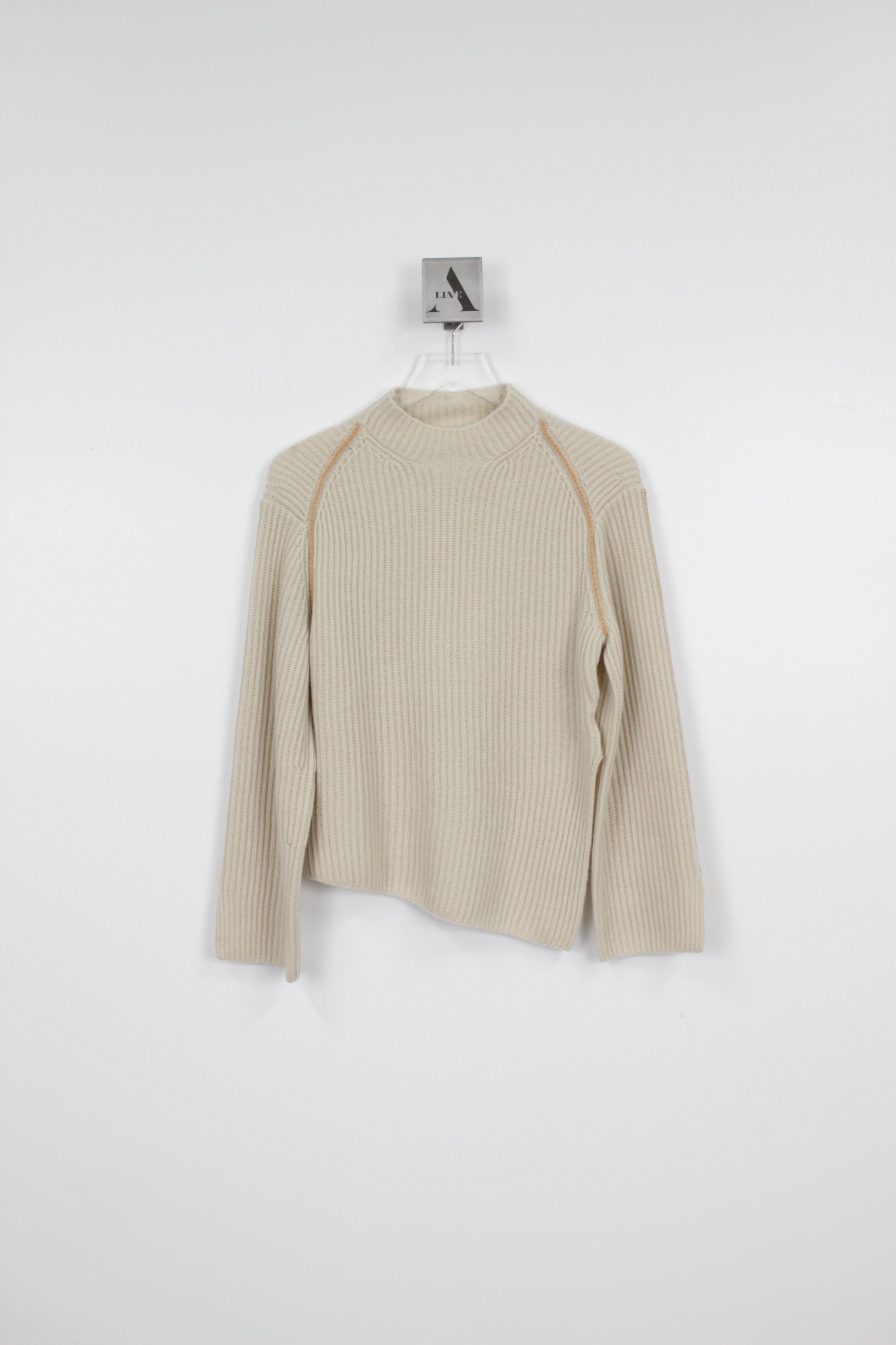 Aliana Recycled Cashmere Asymmetrical Turtleneck Pullover